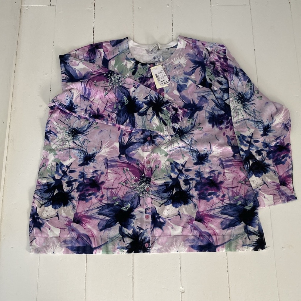 New CJ Banks button up sweater 100% cotton - Picture 9 of 10